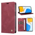 Verre tremp + coque pour samsung galaxy a06 6. 7 housse en cuir pu case porte carte magntique etui ...