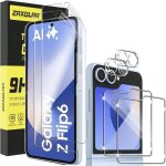 Verre tremp� samsung galaxy z flip 6 / flip6 5g 2pcs avant 9h duret� protection �cran + 2 pcs flexible ...