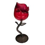 Verres  vin  bord roul en forme de rose rouge mugs romantic clashing colours wedding gift 150ml