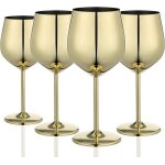 Verres � vin - wotor - set de 4 - acier inoxydable - 540 ml - incassables pour ext�rieur