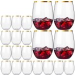 Verres � vin jetables sans pied tasses � vin en plastique verres � cocktail � whisky verres � boire transparen ...