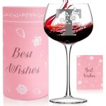 Verre � vin personnalis� - vetobiol - 4736 g - 20 cm de haut - monogramme initiale - cristal sans plomb ...