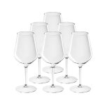 Verre � vin wine cocktail incassable 47cl transparent - lot de 6 - verre incassable en tritan r�utilisable ...