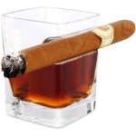 Verre à whisky artisanal dune capacité de 320 ml avec porte - cigare verre à whisky en cristal de style ... Verre à whisky artisanal dune capacité de 320 ml avec porte - cigare verre à whisky en cristal de style ...
