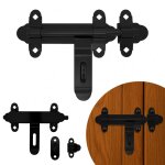 Verrou porte exterieur universel en acier 300mm noir r�sistant aux intemp�ries - id�al pour garages portails ...