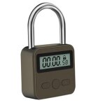 Verrou de temps intelligent en mtal rechargeable avec cran lcd minuteur lectronique cadenas de scurit ...