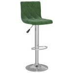 Vert chaises de bar - solomon - (lot de 2) - fauteuils cuisine - vert fonc� velours tt496