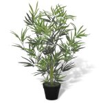 (vert)fleur / plante artificielle - magnifique bambou artificiel avec pot 80 cm 68707