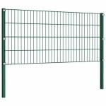 Vert grillage de jardin - pour jardin / terrasse - panneau de clture avec poteaux en fer 1765x80cm vert ...