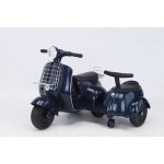 Moto �lectrique enfant 6v vespa sidecar ? scooter 2 places batterie ? led & musique ? bleu marine ? d�s ...
