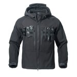 Veste a capuche imperm�able coupe - vent homme grande taille - noir