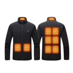 Veste chauffante homme veste polaire chauffante sans manche 9 zones de chauffage 3 niveaux de chauffage ...
