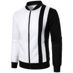 Veste colorblock homme vitata - col montant zipp - veste dcontracte - mode printemps / automne - blanc ...