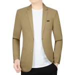 Veste de costume pour homme regular fit casual blazer mi - saison elegant couleur unie pour printemps ...