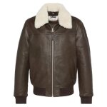 Veste en cuir marron homme schott flight