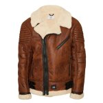 Veste en cuir sherpa sixth june