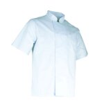 Veste de cuisine manches courtes lma aubergine - blanc