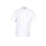 Veste de cuisine mixte manches courtes robur madras - blanc