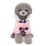 Veste dhiver pour chien manteau de neige doudoune coupe - vent pour chiot gilet dhiver pour chien (rose) ...