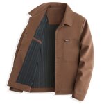 Veste homme business col rabattu manches longues automne - marron