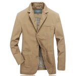 Veste homme mi saison en coton regular fit casual veste de travail couleur unie pour printemps et automne ...