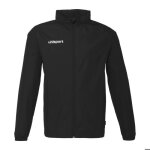 Veste imperm�able uhlsport essential noire pour adulte - multisport capuche et coutures �tanches