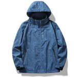 Veste imprimée mode ecelen - coupe - vent et imperméable confortable et respirante bleu homme Veste imprimée mode ecelen - coupe - vent et imperméable confortable et respirante bleu homme