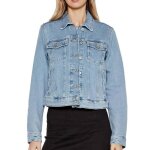 Veste en jean bleu femme tommy jeans classic trucker