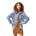 Veste jeans femme sally used bleu