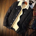 Veste en jean homme avec doublure en laine - style casual  col dtachabledenim douxcoupe ajuste?idale ...