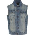Veste en jean - urban classics - gilet sans manches - bleu clair - 100% coton - confortable et styl�
