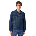 Veste en jean wrangler authentic bleu - 61% coton biologique