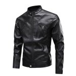 Veste moto dcontracte en cuir vitata pour homme style vintage col montant - tendance et tendance - ...