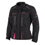 Veste moto certifie roadtrip woman motoblouz femme noir / fushia