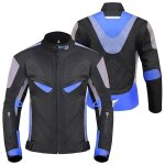 Veste moto certifi� ce - s�curit� et protection - mytra fusion - noir / bleu