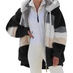 Veste polaire femme - colorblock - grande taille - noir noir