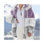 Veste polaire femme hiver chaude sweats manteau À capuche Épais hooded manche longue bg violet bg violet ... Veste polaire femme hiver chaude sweats manteau À capuche Épais hooded manche longue bg violet bg violet ...