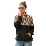 Veste polaire femmeveste femme � manches longues automnemode veste femme hiver l�ger demi - zip - imprim� ...