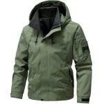 Veste de randonne homme avec capuche amovible veste cargo exterieur impermable pour printemps et automne ...