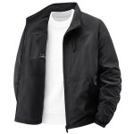 Veste réversible homme automne col montant - noir Veste réversible homme automne col montant - noir