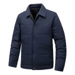 Veste r�versible homme col rabattu l�g�ret� chaude automne - bleu fonce