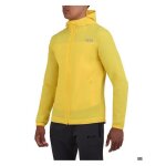Veste de running - tca - imperm�able - jaune - taille xl - poches zipp�es