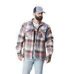 Veste surchemise - vondutch - homme - bleu blanc orange - polyester Veste surchemise - vondutch - homme - bleu blanc orange - polyester