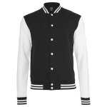 Veste - urban classic - 2 - tone college sweat - noir / blanc - mixte - confortable et polyvalente