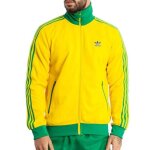 Veste zippe jaune / verte homme adidas hk7410