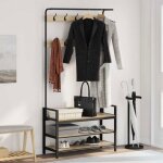 Vestiaire - meuble d entree vidaxl porte - manteau ch�ne sonoma 95 x 34 x 184 cm bois ding�nierie