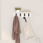 Vestiaire - meuble d entree vidaxl porte - manteau mural blanc 40 x 105 x 105 cm bois ding�nierie