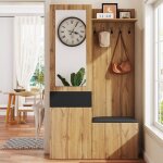 Vestiaire penderie 5 crochets miroir meuble chaussures armoire étagères tiroirs rangement banc couloir ... Vestiaire penderie 5 crochets miroir meuble chaussures armoire étagères tiroirs rangement banc couloir ...