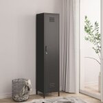 Vestiaire seinjoki acier 180 x 38 x 38 cm noir mat