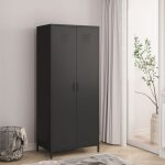 Vestiaire seinjoki acier 180 x 76 x 50 cm noir mat